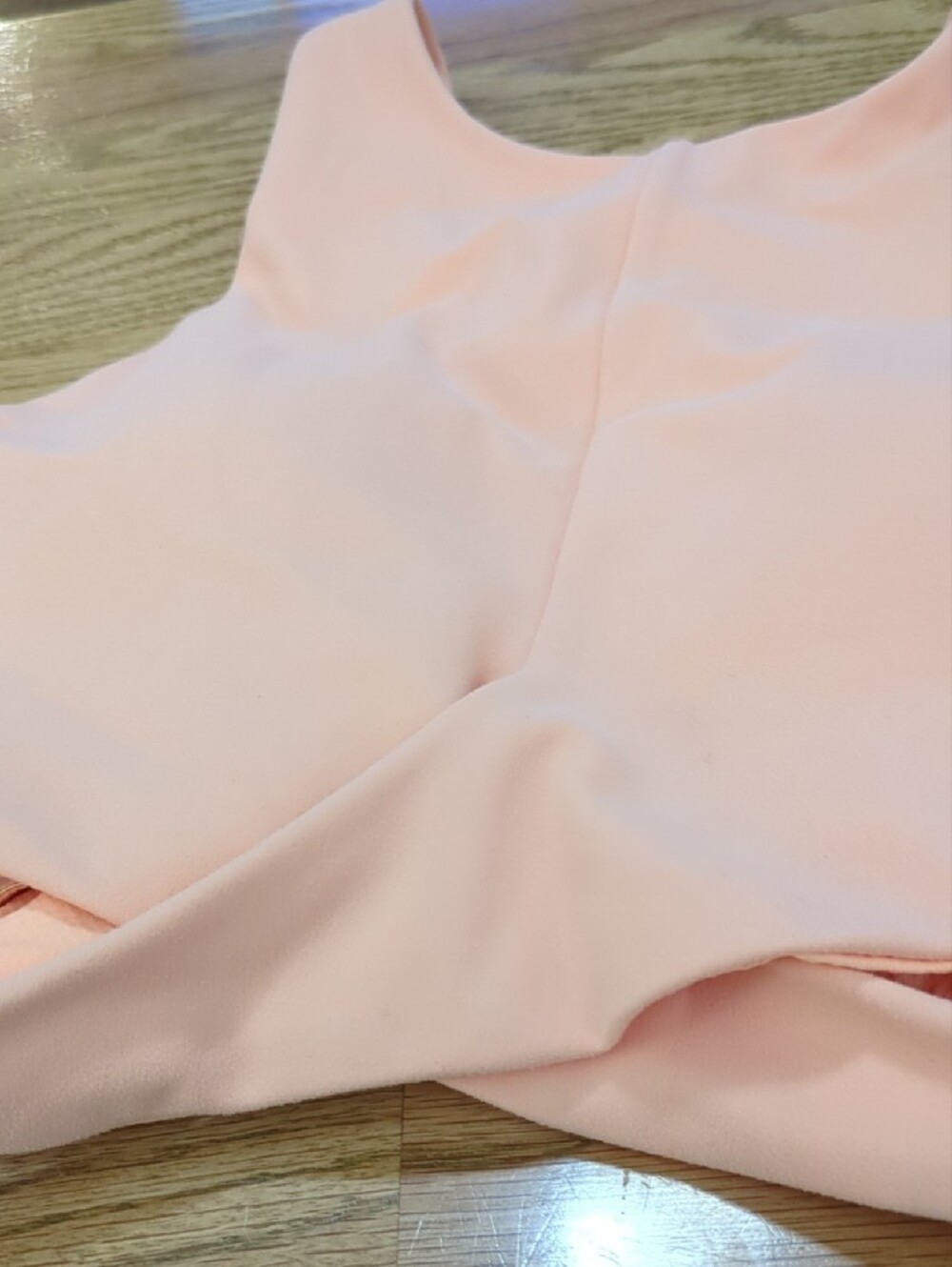 Athleta Light Peach Racerback Crop Top - Picture 3 of 5